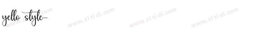 yello style字体转换